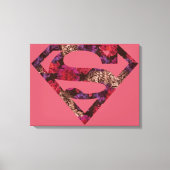 Roze Floral S-Shield Canvas Afdruk (Voorkant)
