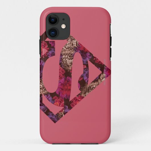 Roze Floral S-Shield Case-Mate iPhone Case (Achterkant)