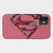 Roze Floral S-Shield Case-Mate iPhone Case (Achterkant (horizontaal))