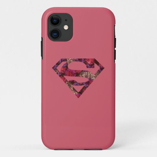 Roze Floral S-Shield Case-Mate iPhone Case (Achterkant)