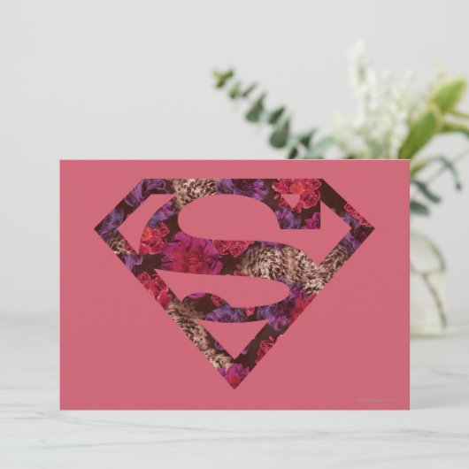 Roze Floral S-Shield Kaart (Staand voorkant)