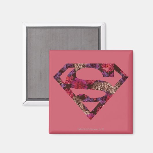 Roze Floral S-Shield Magneet (Voorkant / Achterkant)