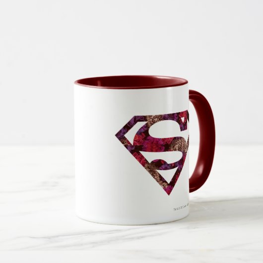 Roze Floral S-Shield Mok (Voorkant rechts)