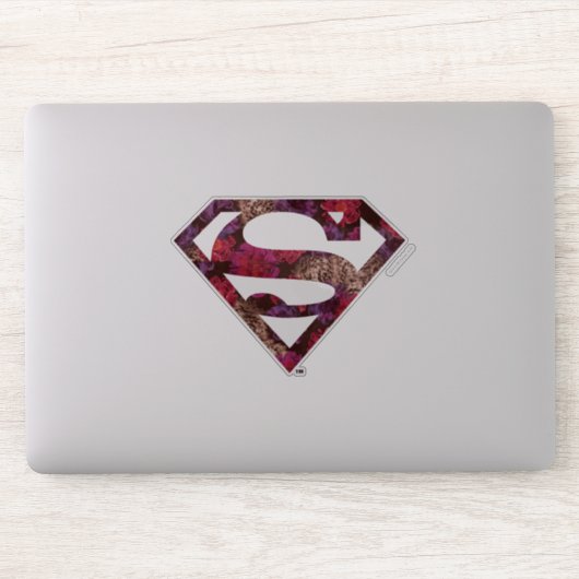 Roze Floral S-Shield Sticker (Computer)