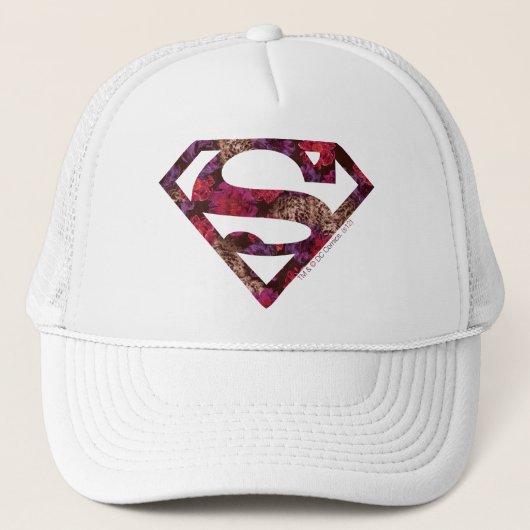 Roze Floral S-Shield Trucker Pet (Voorkant)