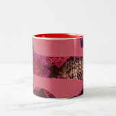 Roze Floral S-Shield Tweekleurige Koffiemok (Center)