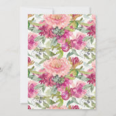 Roze Floral Sage Green White Moederdag Brunch Kaart (Achterkant)