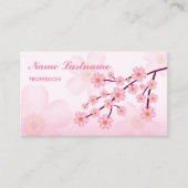 Roze Floral Sakura Cherry Blossom Tree Branch Visitekaartje