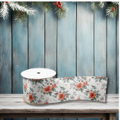 Roze  Floral Satijnen Lint