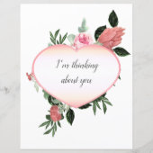 Roze Floral-schrijfpapier uit de Magnolia (Achterkant)