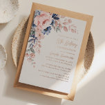 Roze Floral Script 80th Birthday Party Folie Uitnodiging<br><div class="desc">kondig de komende verjaardag aan met onze moderne pastelroze indigo blue waterverf floral budget-uitnodiging. Met prachtige botanische waterverf bloom. U kunt de stijl en plaatsing van de tekst gewoon aanpassen door op de knop Aanpassen te klikken om de stijl en plaatsing van de tekst verder te herschikken en te formatteren....</div>