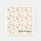 Roze Floral Servetten (Voorkant)