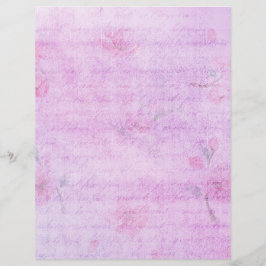 Roze Floral Shabby Chic Scrapbook Ephemera