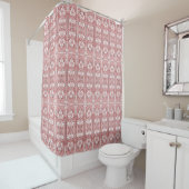 Roze Floral Shower Curtain Douchegordijn (In situ)