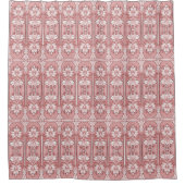 Roze Floral Shower Curtain Douchegordijn (Voorkant)