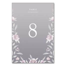 roze floral Silver Chinoiserie trouwenkaart Kaart