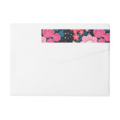  roze Floral Silver Stippen Grijs ontwerp (Achterkant)