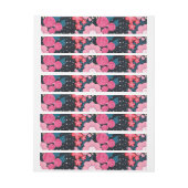  roze Floral Silver Stippen Grijs ontwerp (Vel)