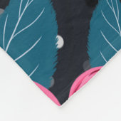  roze Floral Silver Stippen Grijs ontwerp Fleece Deken (Hoek)