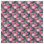  roze Floral Silver Stippen Grijs ontwerp Stof (Swatch)