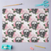 Roze Floral Skull Series Design 6 Tissuepapier (Craft)