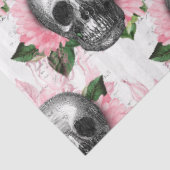 Roze Floral Skull Series Design 6 Tissuepapier (Detail)