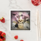 Roze Floral Skull Servet (Insitu)