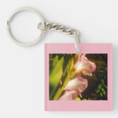 Roze Floral Sleutelhanger (Voorkant)