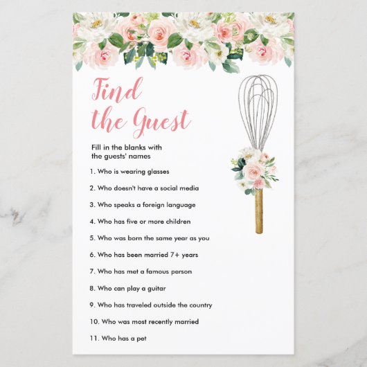 Roze Floral Snel om te draaien Zoek het gastspel (Voorkant)