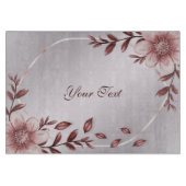 Roze Floral snijraad Snijplank (Voorkant)