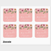 Roze Floral Soy Candle Label (Vel)