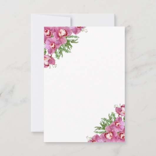 Roze Floral - sparen de Datum Save The Date (Achterkant)