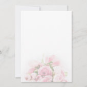 Roze Floral sparen de Sjabloon van het Briefkaart (Achterkant)