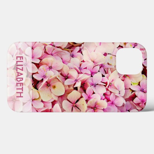 Roze Floral, speciaal aangepast Case-Mate iPhone Case (Achterkant (horizontaal))