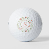 Roze Floral, speciaal aangepast Golfballen (Voorkant)