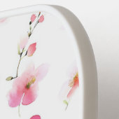 Roze Floral, speciaal aangepast Pickleball Paddle (Links Detail)