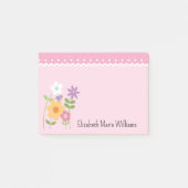 Roze Floral, speciaal aangepast Post-it® Notes (Voorkant)