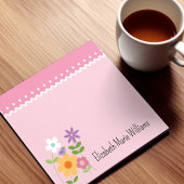Roze Floral, speciaal aangepast Post-it® Notes