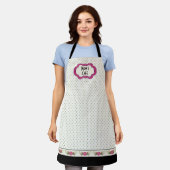 Roze Floral, speciaal aangepast Schort (Gedragen)