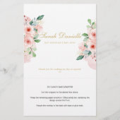 Roze Floral Speciaal Snoep Bar Wrapper (Voorkant)