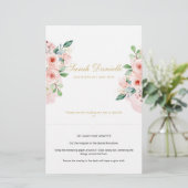 Roze Floral Speciaal Snoep Bar Wrapper (Staand voorkant)