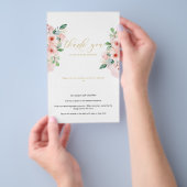 Roze Floral Speciaal Snoep Bar Wrapper Flyer (Hand)