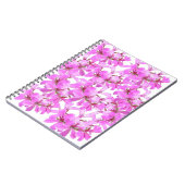 Roze Floral Spiral Foto Notitieboek (Linkerzijde)