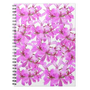 Roze Floral Spiral Foto Notitieboek