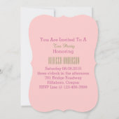 roze floral spring vrijgezellenfeest tea party kaart (Achterkant)