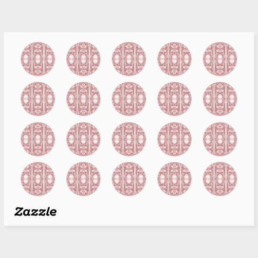 Roze Floral Sticker (Vel)