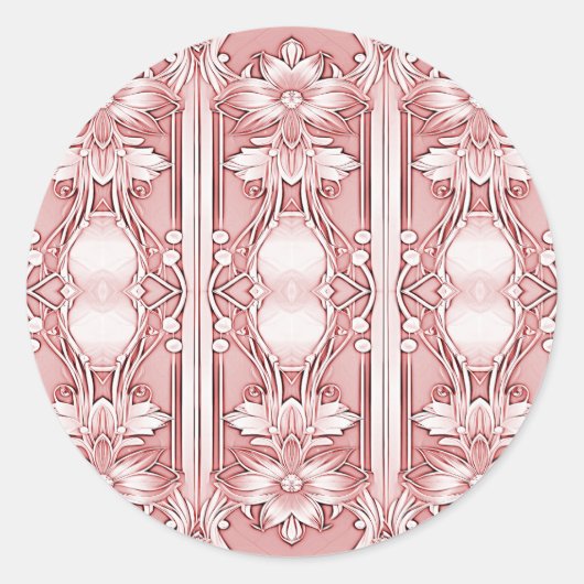 Roze Floral Sticker (Voorkant)
