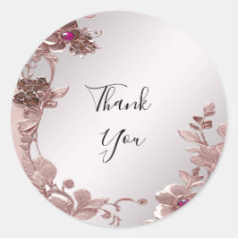 Roze Floral Sticker
