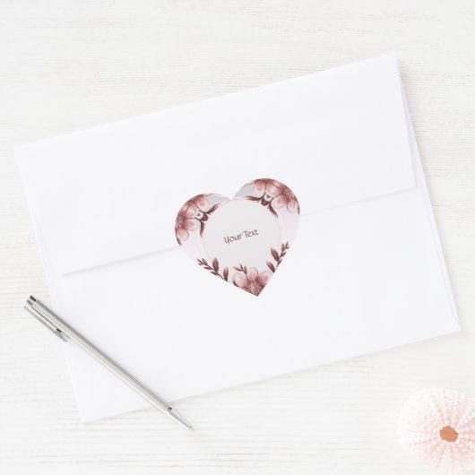 Roze Floral Sticker (Envelop)