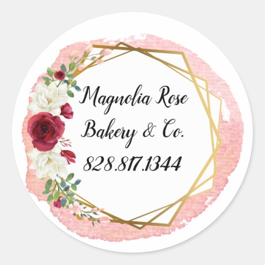 Roze Floral Stickers (Voorkant)